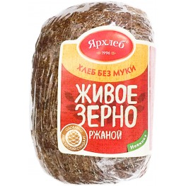 Хлеб из зерна пшеницы и ржи «ЖИВОЕ ЗЕРНО» ржаной (нарезка) «Ярхлеб» 280 г
