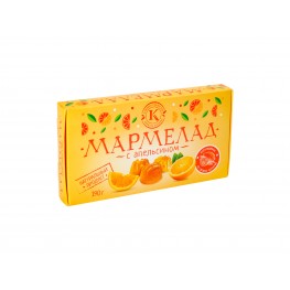 Мармелад желейно-фруктовый "С апельсином" на пектине, 190г Фабрика Козлова
