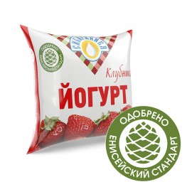 Йогурт фруктовый Клубника мдж 2,5% п/п «Сибиржинка» 500 г