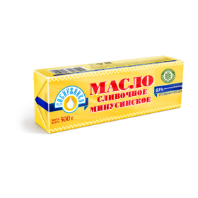 Масло «Минусинское» сливочное «Сибиржинка» мдж 83,0% 500 г
