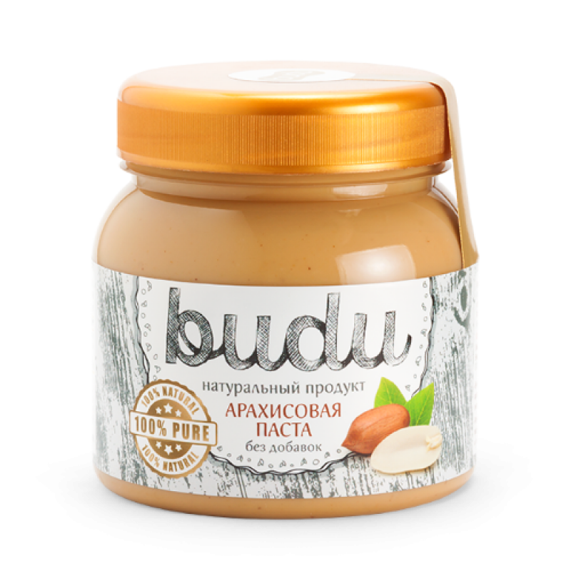 Паста арахисовая BUDU Без добавок 250 г