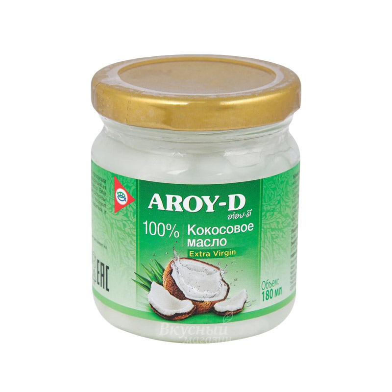 Масло кокосовое (extra virgin) «AROY-D» 100% 180 мл