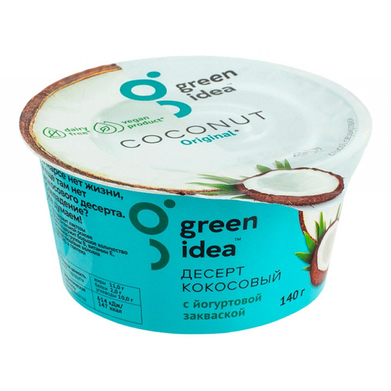 Йогурт веганский кокосовый «Green Idea» 140 г