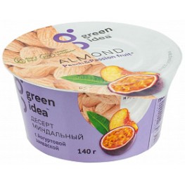 Йогурт веганский миндальный с соком персика и маракуйи «Green Idea» 140 г